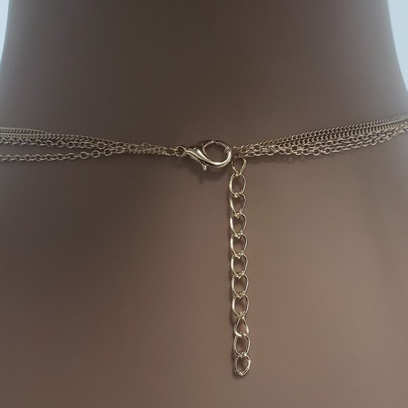 Fashion Jewelry Gold Plated Multilayer Chain Necklace - Picture 4 of 4